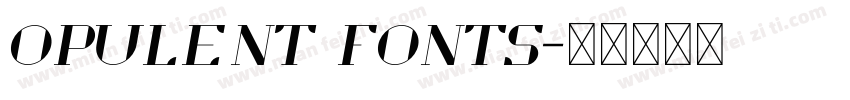 opulent fonts字体转换